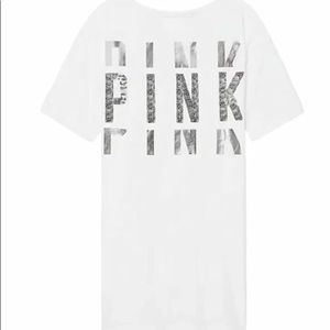 NWT pink bling campus tee xs